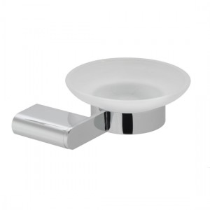 Vado Photon Frosted Glass Soap Dish & Holder Chrome [PHO-182-C/P] 