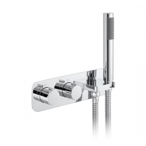 Vado Tablet Altitude Thermo Shower Valve 2 Outlets & 2 Handles with Integrated Mini Kit Chrome [TAB-148/2WO-ALT-CP]