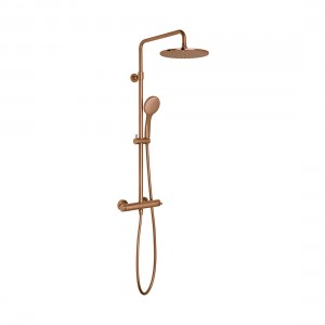 Individual by Vado Adjustable Thermo Shower Column (Round) Brushed Bronze [IND-149RRK-RO-BRZ]