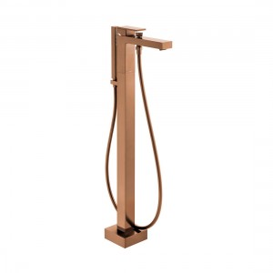 Individual by Vado Notion Floor Mounted Bath Mixer Tap with Shower Kit Brushed Bronze [IND-NOT233-BRZ]