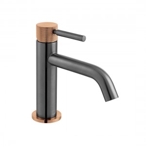 Individual by Vado X Fusion Slimline Mono Basin Mixer Brushed Black & Bronze [IND-ORI200/SB-XBZK]