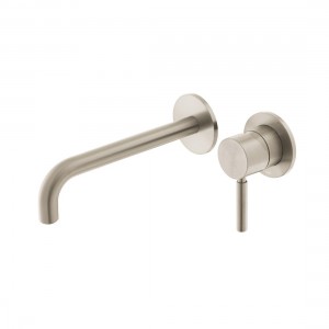 Individual by Vado Origins Slimline Wall Mounted Basin Mixer Tap with 180mm Spout (2 Tapholes) Brushed Nickel [IND-ORI209SA-BRN]