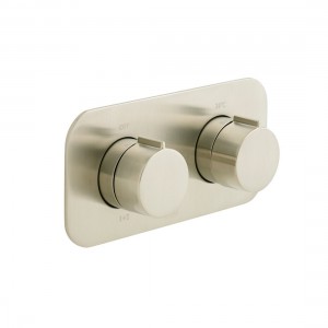 Individual by Vado Tablet Altitude Thermo Shower Valve 2 Outlets & 2 Handles (Horizontal) Brushed Nickel [IND-T148/2-H-ALT-BRN]