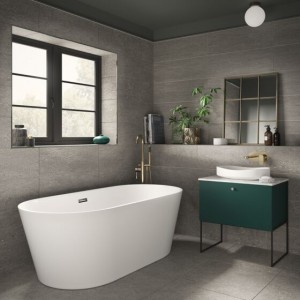 Verona Kalksten Ceramic Wall Tile 750 x 250mm Anthracite [P11072]