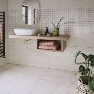 Verona Earthsong Porcelain Floor & Wall Tile 600 x 600mm White [P12397]