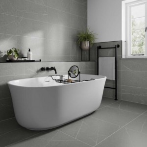 Verona Capri Porcelain Floor & Wall Tile 600 x 600mm Grey [P12788]