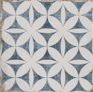 Verona Garcia Porcelain Floor & Wall Tile 200 x 200mm Geo Blue [P12831]