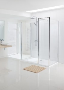 Lakes LWRP100S Classic 6mm Semi-Frameless Side Panel 1000x1850mm Polished Silver Frame (Shower Doors/Panels NOT Included)